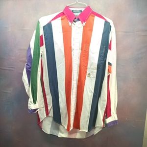 Tommy Hilfinger Vintage striped Long Sleeve  Button Up mens s